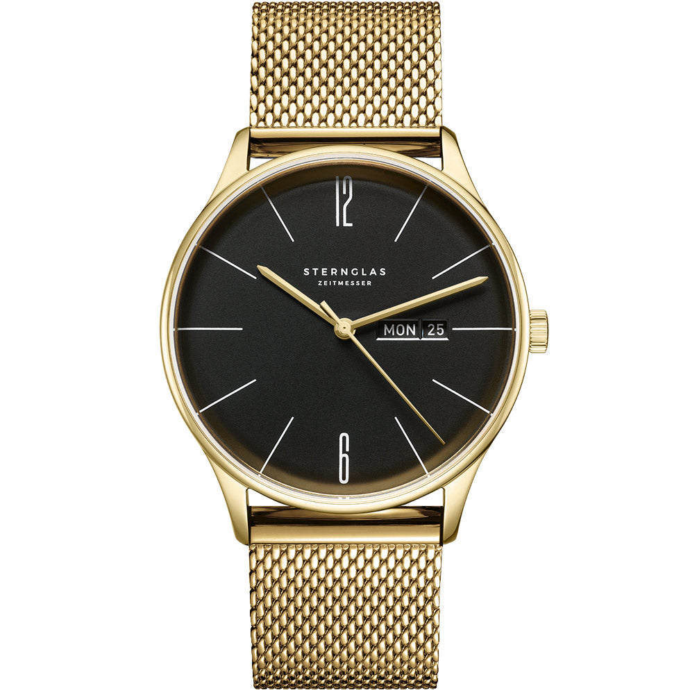 Sternglas Berlin Piano Black – Gold Mesh, image 1