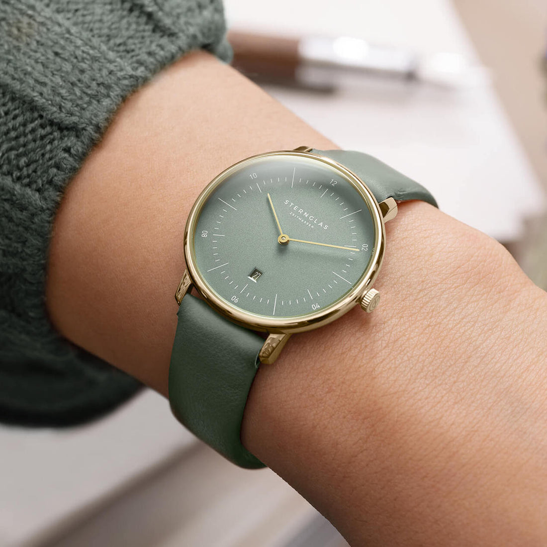 Sternglas Naos XS Edition Flora Sage Green, view 4