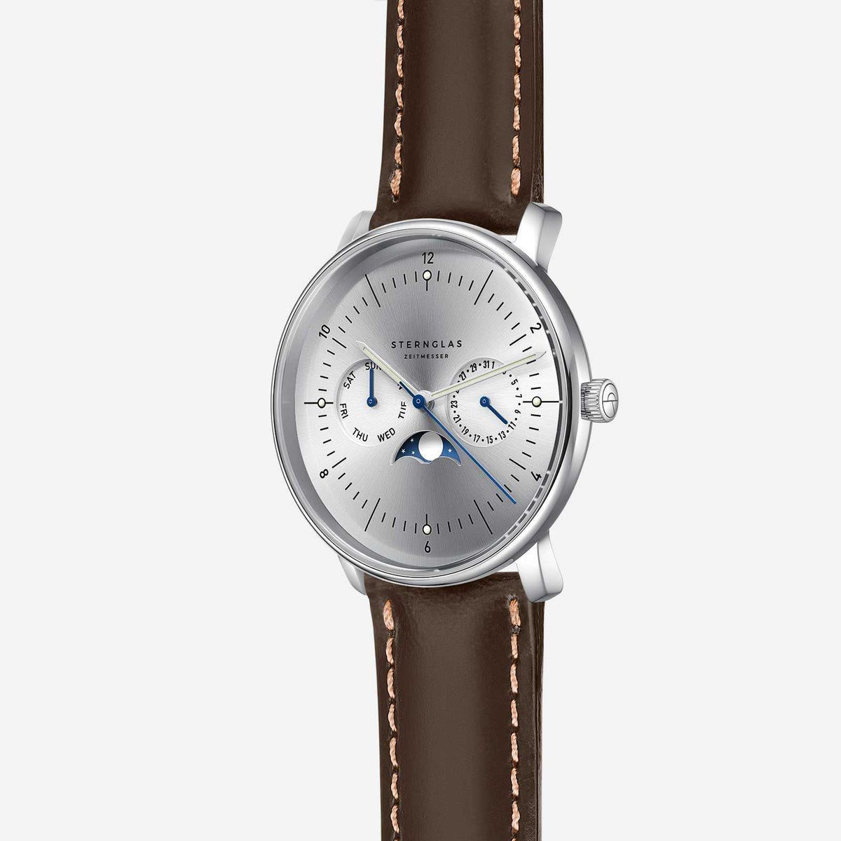 Sternglas Naos Moonphase Moon Silver, image 2
