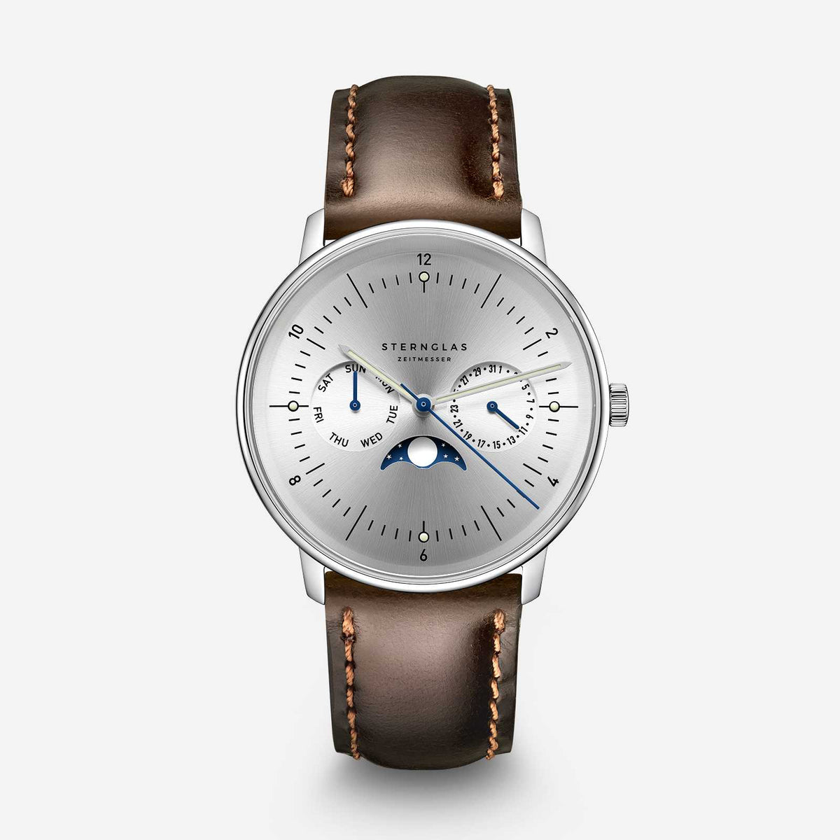 Sternglas Naos Moonphase Moon Silver, image 1